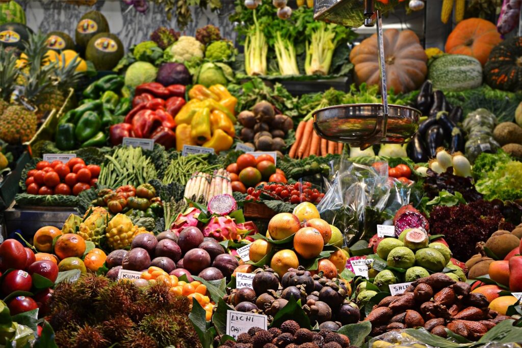 Balanced healthy meal with vegetables, grains, and protein – don’t diet just eat healthy